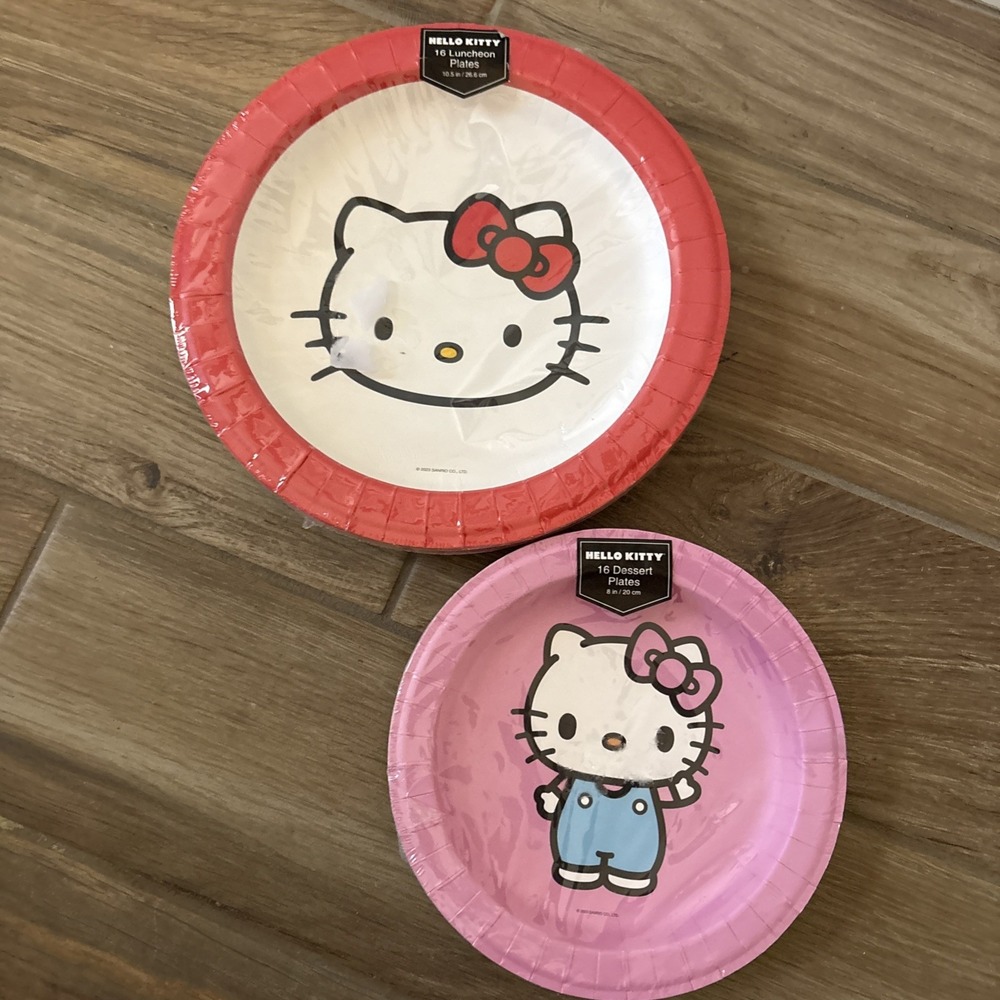 Hello Kitty Birthday Party Supplies Plates Napkins Sanrio Red Pink New